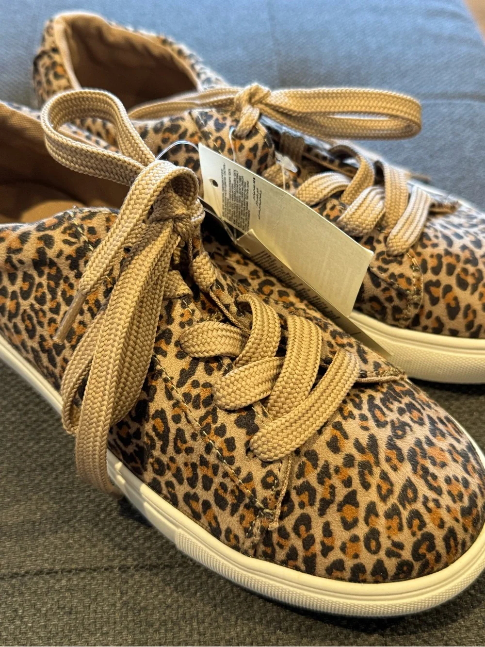 GAP Kids Leopard Print Sneakers in Tan and Black